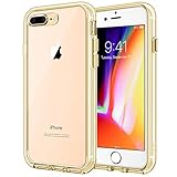 JETech Case for Apple iPhone 8 Plus and iPhone 7 Plus 5.5-Inch, Shock-Absorption Bumper Cover, Anti-Scratch Clear Back, Gold