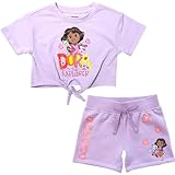 Dora the Explorer Girls’ 2-Piece Tie Front T-Shirt & Shorts Set |Toddler