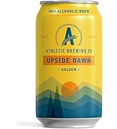 Athletic Brewing Company Craft NA - 12 Pack x 12 Fl Oz Cans - Upside Dawn Craft Golden - Low-Calo...