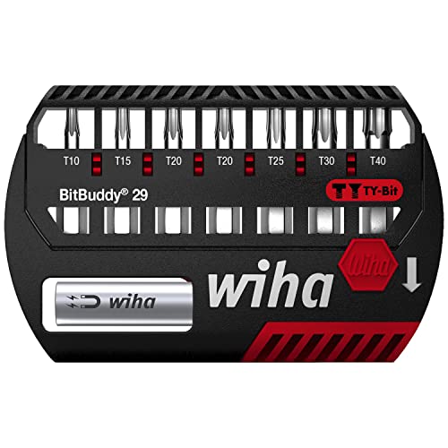 Wiha Juego De Bits Bitbuddy®, Bits En Ty De 29 Mm Pozidriv, Torx®, De 9 Unid. De 1/4" C6,3 (42139)