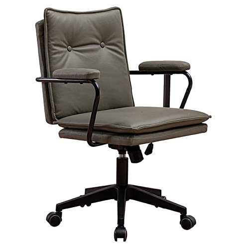 Chaise de bureau à roulettes ergonomique double couche avec fonction basculement pour ordinateur