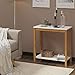 BAMEOS Bamboo Side Table Console Side Table, 2-Tier End Accent Table with Storage Shelf, Modern Furniture for Living Room Bedroom Balcony Family and Office in White Color(23.62 x 11.81 x 23.23 in)