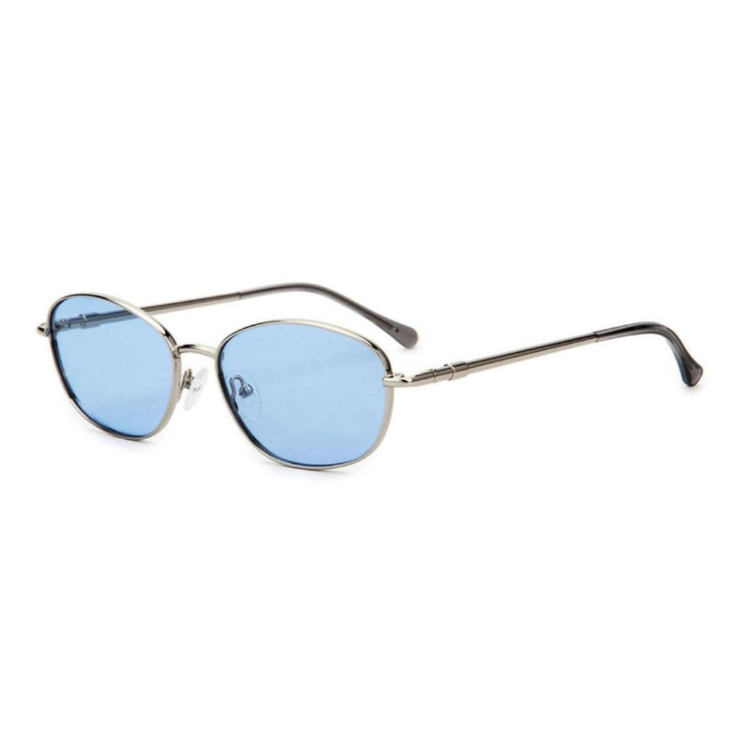 Gafas de sol elípticas de metal con protección UV para conducción al aire libre