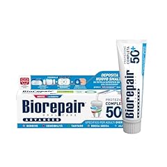 Biorepair, Dentifricio Advanced Protezione Completa 50+, Per Adulti Over 50, Con MicroRepair, Probiotici e Estratti Antiossidanti, Senza Fluoro, 12x75ml
