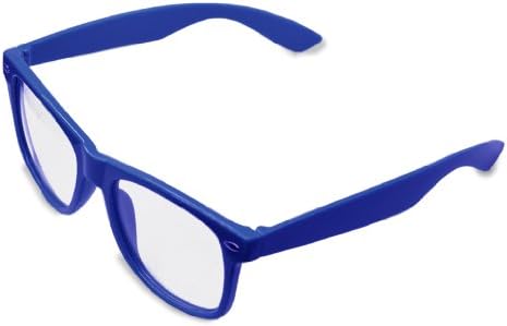 Stylish Neon Geek Glasses Festival Fun Party wear 80's Coloured Fancy Dress Costume (Black)