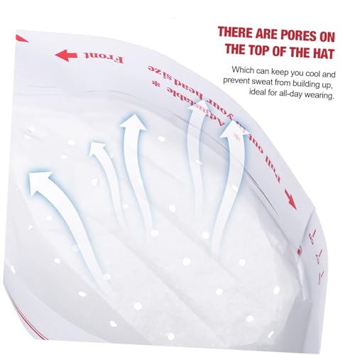 PRETYZOOM 20 Peças De Chef De Uniforme De Restaurante De Trabalho De Cozinha Bonés De Chef De Garçon