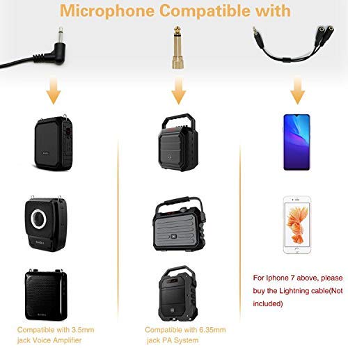 Responsebridge Wired Voice Amplifier Speaker With Wireless Lavalier Microphone #TOP5