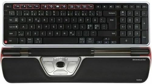 Contour Ultimate Workstation Red (Wireless) RollerMouse Red & Balance Keyboard Combo, Ergonomic Design Reduces Shoulder, Forearm, Wrist Strain, Ideal for RSI/Carpal Tunnel, Mac/PC Compatible
