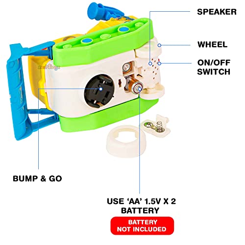 Image of Zest 4 Toyz DIY Bump and Go Bulldozer Truck with Music for Kids
