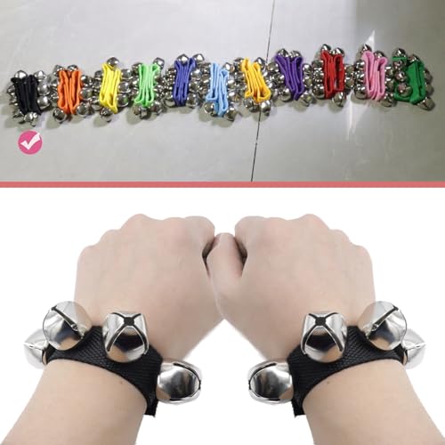 image for CashBeat Wrist Bells Set of 2, Adjustable Jingle Bells for Wrist/Ankle