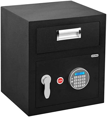 ANSLOCK Digital Security Home Safe-1.6 Cubic Feet, Keypad Depository Safe,Drop Slot Safes Security Storage Digital With Drop Box Slot