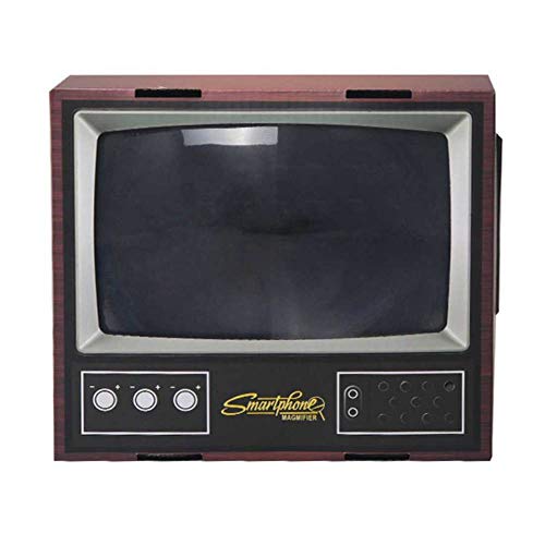 Forme de télé rétro Bricolage Loupe d'écran de téléphone Portable Amplificateur de Support de téléphone Portable Cover