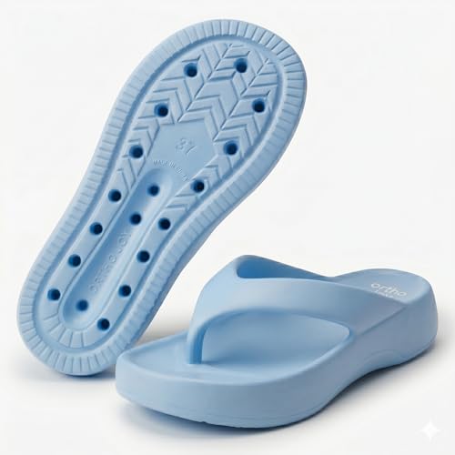 Image of ORTHO JOY Orthopedic Slippers for Women | Soft Cushioned EVA Flip Flops with Arch & Heel Support | Lightweight Anti-Slip Comfort Footwear for Daily Wear, Indoor & Outdoor