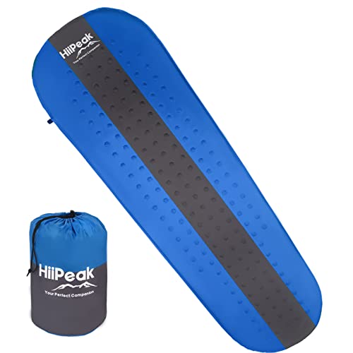 HiiPeak Almohadilla de dormir autoinflable, tapete de espuma autoinflable, ligero, compacto y aislado para camping, mochilero, senderismo (azul) Cover