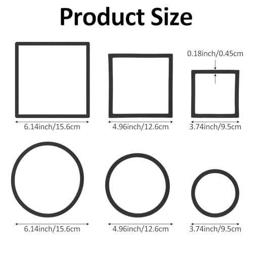 Image of 6 Pcs Floating Betta Ring Fish Feeding Rings Set Round Square Floating Aquarium Plant Corral Floating Plant Ring Fish Tank Feeding Rings Accessories for Betta Tank Aquariums (Black)