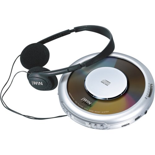 JWIN JXCD337 Compact Personal CD Player with Bass Boost and Mono