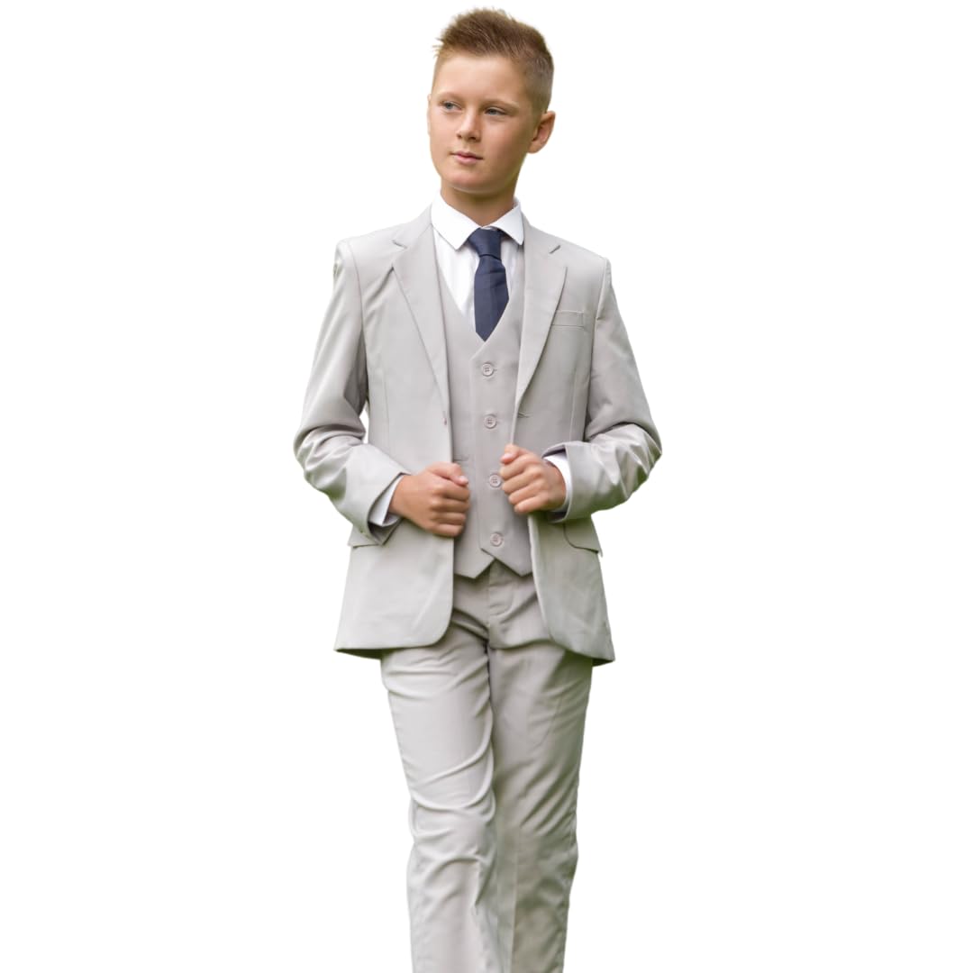 Vivaki Boys Stone Suit, Wedding Page Party Prom Suit, 12-18M To 14 Years (Uk, Age, 12 Years, 13 Years, Regular, )