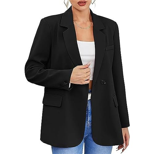Womens Blazers Dressy Casual Business Jacket Open Front Notch Collar Blazer Long Sleeve Work Office Suit Jacket2