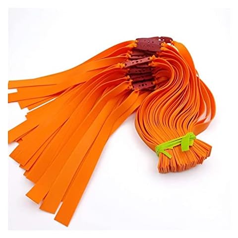 DFWY G20210801 10PCS Slingshot Flat Rubber Bands 0.8/1/1.2 mm Thickness Flat Rubber Band Slingshot Replacement Bands Hunting Catapult Elastic Bungee for Hunting Outdoor Shooting Game Cover