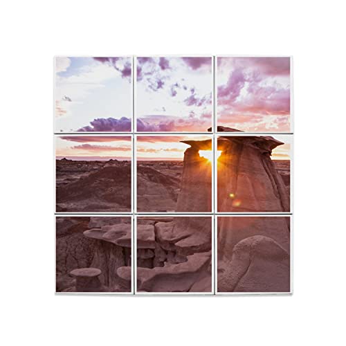 Carreaux céramique Grand Canyon 45x45 cm en lot de 9 pour décoration murale