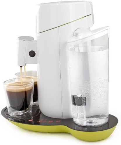 Taraf view of Philips Senseo HD7870/10 showing the clear water tank