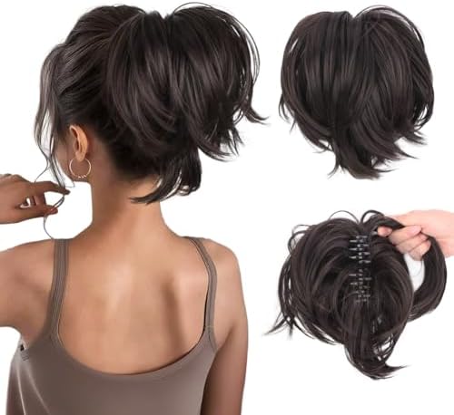 Curly Messy Ponytail Claw Clip-in Hair Bun Extension – Lightweight and Easy to Use main image 1