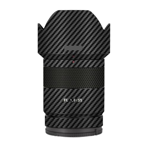 Film de protection anti-rayures FE 1.8/55 en carbone noir pour objectif Sony