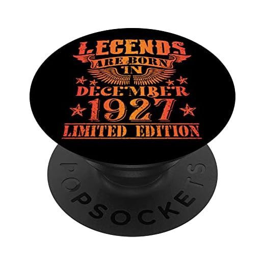 Cumpleaños Diciembre 1927 Edición Limitada Regalo Vintage PopSockets PopGrip Intercambiable