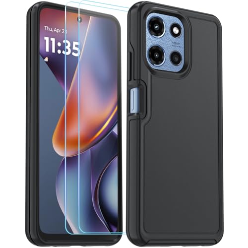 Suncasetor for Motorola Moto G 5G 2025/2026 Case with HD Screen Protector, Moto G Play 2026 Heavy Duty Shockproof Military Grade Full Body Protection Phone Cover (Black)