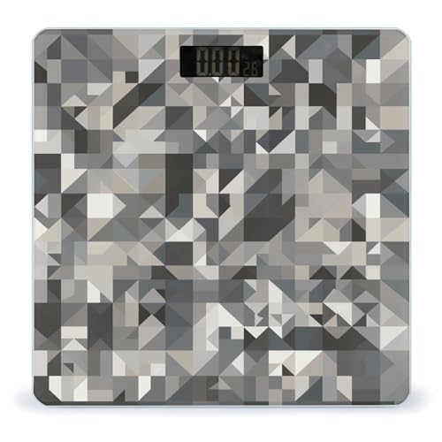 Báscula de Baño Digital Patrón Gris Alta Precisión miniatura 1