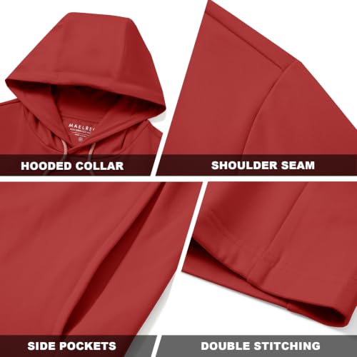 Image of M MAELREG Hoodies for Men Golf Fleece Hooded Sweatshirts Dry Fit Athletic Lightweight Casual Midlayer Mens Hoodies Pullover