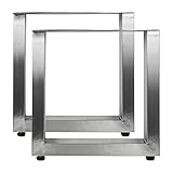 Tischbeine Edelstahl Tischkufen Tischgestell Tischuntergestell Set, Ausführung:U-Tischbeine 400x400mm