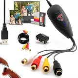 TechSide Video Grabber VHS 2026 Scart + RCA | Convertitore analogico digitale | USB PC Converter Hi8 DVD Compatibile Windows 11/10 Linux Mac | Nuovo Software 1080p | Cattura Videocassette Formato MP4