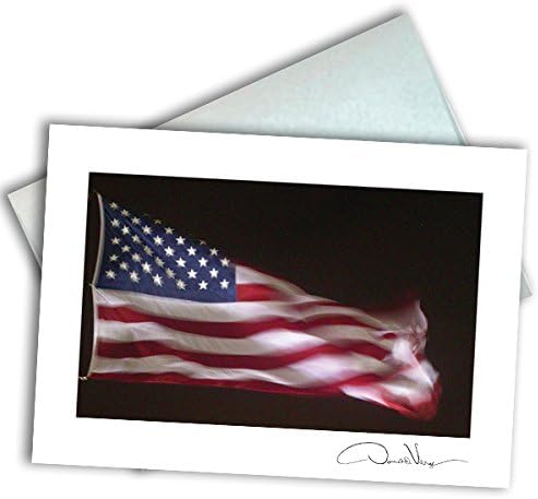 Single Note Card. Flag. 3x5 Blank Card with Classy Envelope. Best Birthday Cards, Thank You Notes & Invitations. Unique Christmas, Mother's Day & Valentines Gifts for Women, Men and Kids