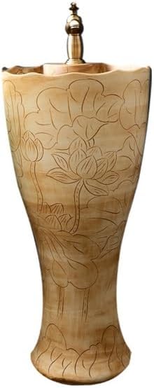 Pedestal Sinks Ceramic Sink Floor-Standing Outdoor Washbasin Retro Basin Bathroom (A)