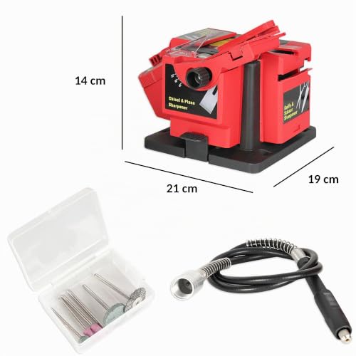 Miniatura 6 de Afilador Universal Multifunción 65w : Cuchillos, Tijeras, Brocas, Cinceles - Amoladora Eléctrica - Eje Flexible Incluido Para Grabados, Pulidos Caja 6 Herramientas