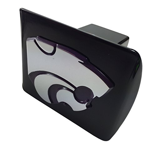 Amg Kansas State University Metal Emblem (With Purple Trim) On Black Metal Hitch Cover #TOP27