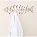 Comfify Decorative Fish Bones Wall Mounted Towel Rack Stylish Cast Iron Hanger with 4 Fish Bones Hooks for Towels, Robes and More - Includes Screws and Anchors - Antique White
