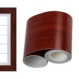 Cornice Per Specchio Staccabile - Striscia Di Bordo In PVC Con Venature Del Legno Da Dieci Metri, Kit Di Adesivi Decorativi Rimovibili Impermeabili | Soluzione Facile Per L'aggiornamento Della Superfi