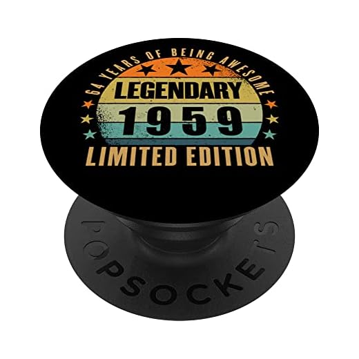64 cumpleaños Año de nacimiento 1959 Edición limitada PopSockets PopGrip Intercambiable