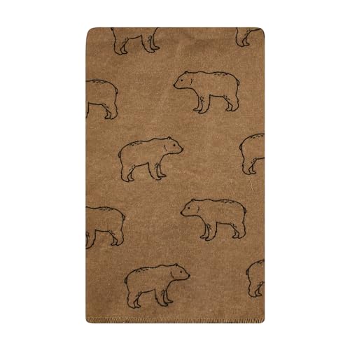 Image of Hudson Baby Unisex Baby Cotton Poly Flannel Burp Cloths, Brown Bear 10 Pack, One Size