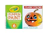 Crayola Pumpkin Paint Kit, Acrylic Paints in Classic Colors, Halloween Decorations, 6Count