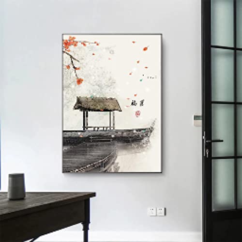 Affiche Chinois Bouddhisme toile poisson nature morte - 3
