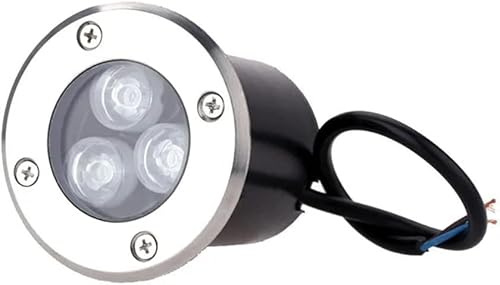 AntDau71® - Faretto a led segnapasso calpestabile da esterno viali sentieri giardino pavimento IP65 da incasso a terra luce calda 3000k - 220V (3 watt (9,5 x 8 cm))