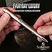Scriveiner Stainless Steel Ballpoint Pen - Stunning Luxury Pen with Stainless Steel Finish, Schmidt Black Refill, Best Ball Pen Gift Set for Men & Women, Professional, Executive, Office, Nice Pens