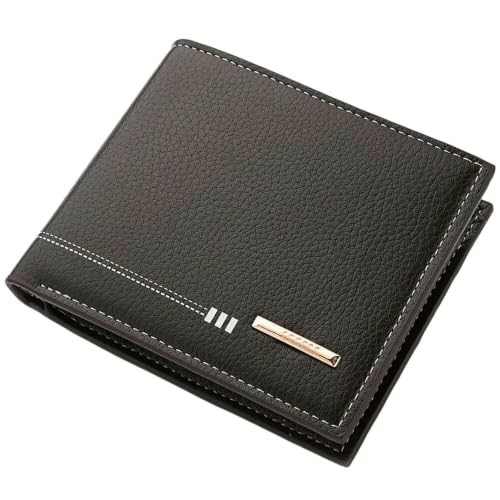 Portefeuille pour homme horizontal en cuir classique rigide