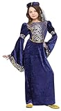 Fun World Renaissance Maiden Costume, Medium 8-10, Blue