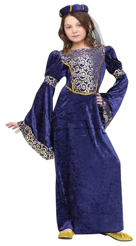 Fun World Renaissance Maiden Costume, Medium 8-10, Blue