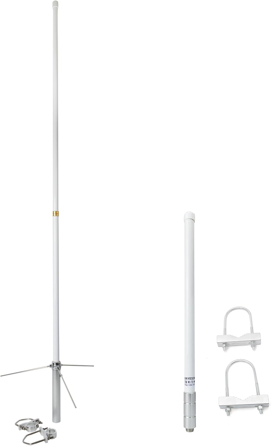 UAYESOK 1.7M Fiberglass GMRS Base Antenna Bundle with 17 inches Small Antenna