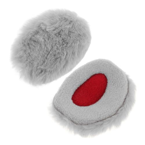 DEARMAMY 1 Par orejeras de felpa calentadores de orejas sin banda orejeras de mujer para el invierno Diseño adorable orejeras cálidos protectores de orejas Calentador protector de oídos